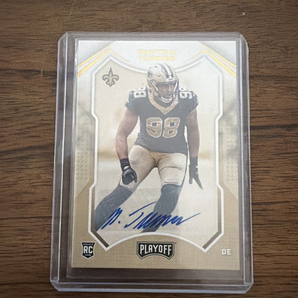 2021 Playoff AUTO ROOKIE Payton Turner RC #252 Saints Football Card (e7)β